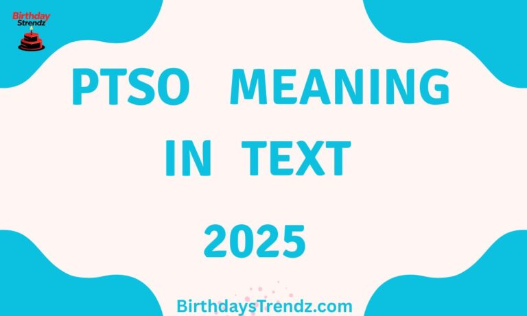 PTSO Meaning In Text